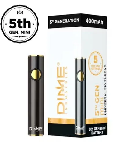 Dime Industries - Mini Black Battery - 510 Thread - 5th Generation - Retail