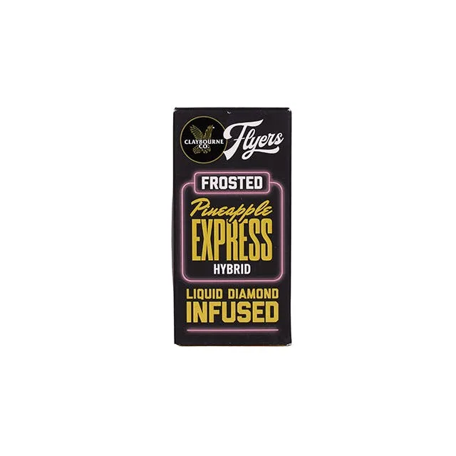 CLAYBOURNE: PINEAPPLE EXPRESS FROSTED FLYERS 2.5G PREROLL 5 PACK