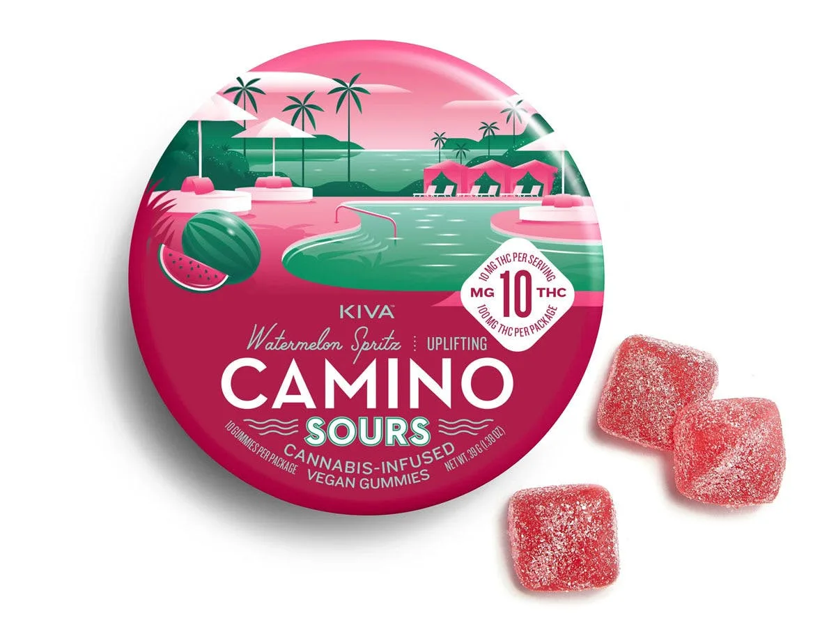 Camino - 'Uplifting' Watermelon Spritz - 100mg Sour Gummies - 10pk