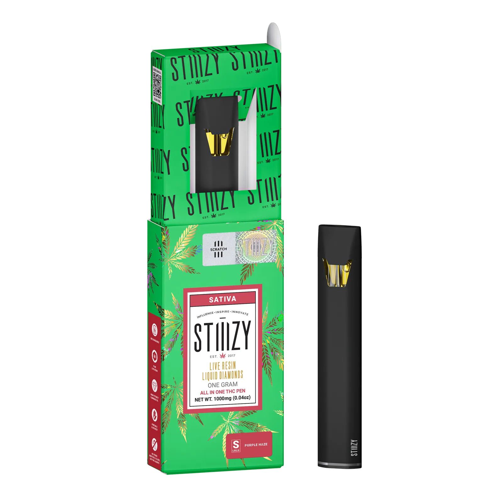 STIIIZY - PURPLE HAZE 1G LIQUID DIAMONDS AIO VAPE