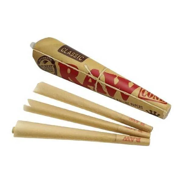 3 PACK RAW CONES - ORGANIC HEMP - 1 gram