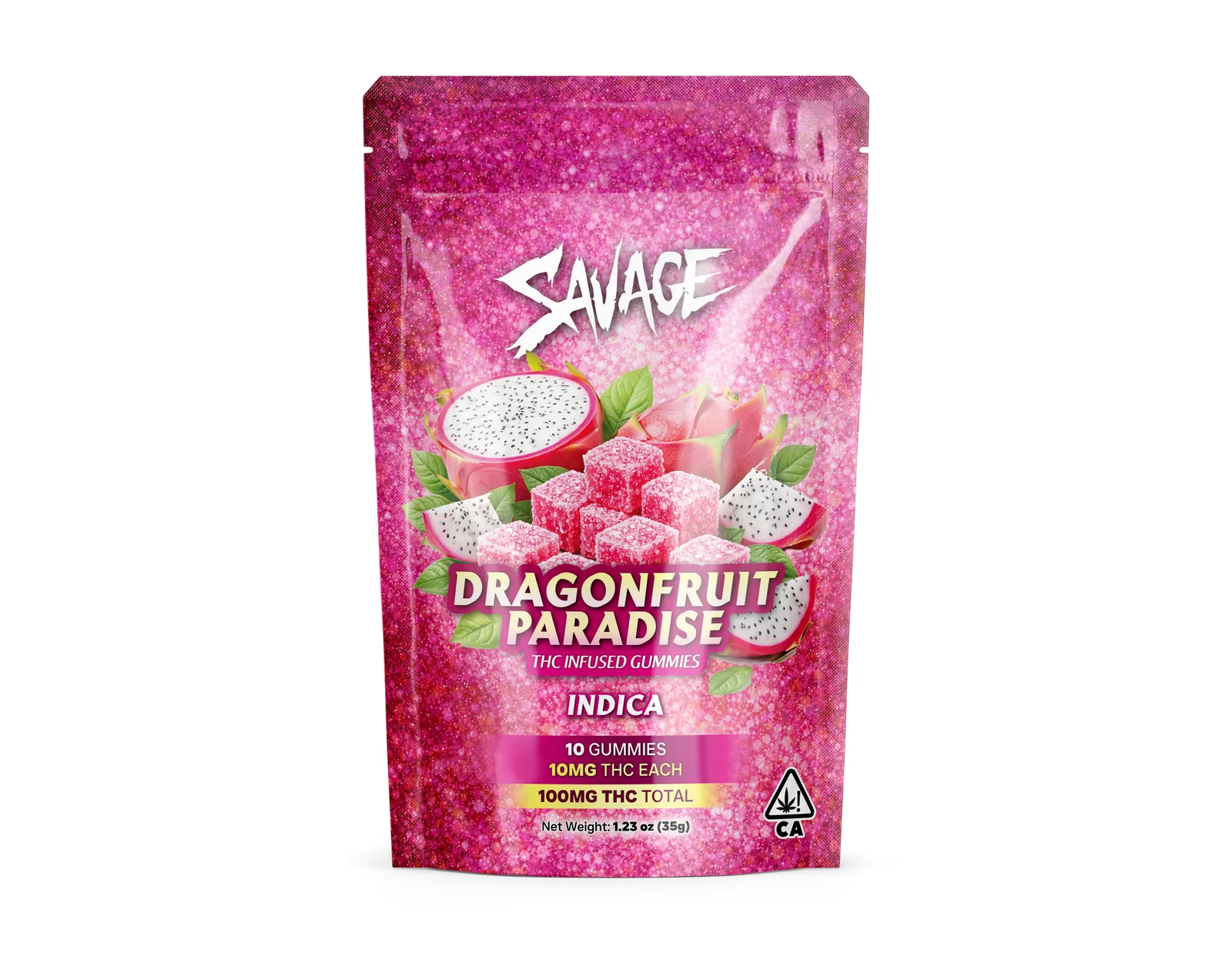 Dragonfruit Paradise 100mg 10-Pack Gummies - Indica