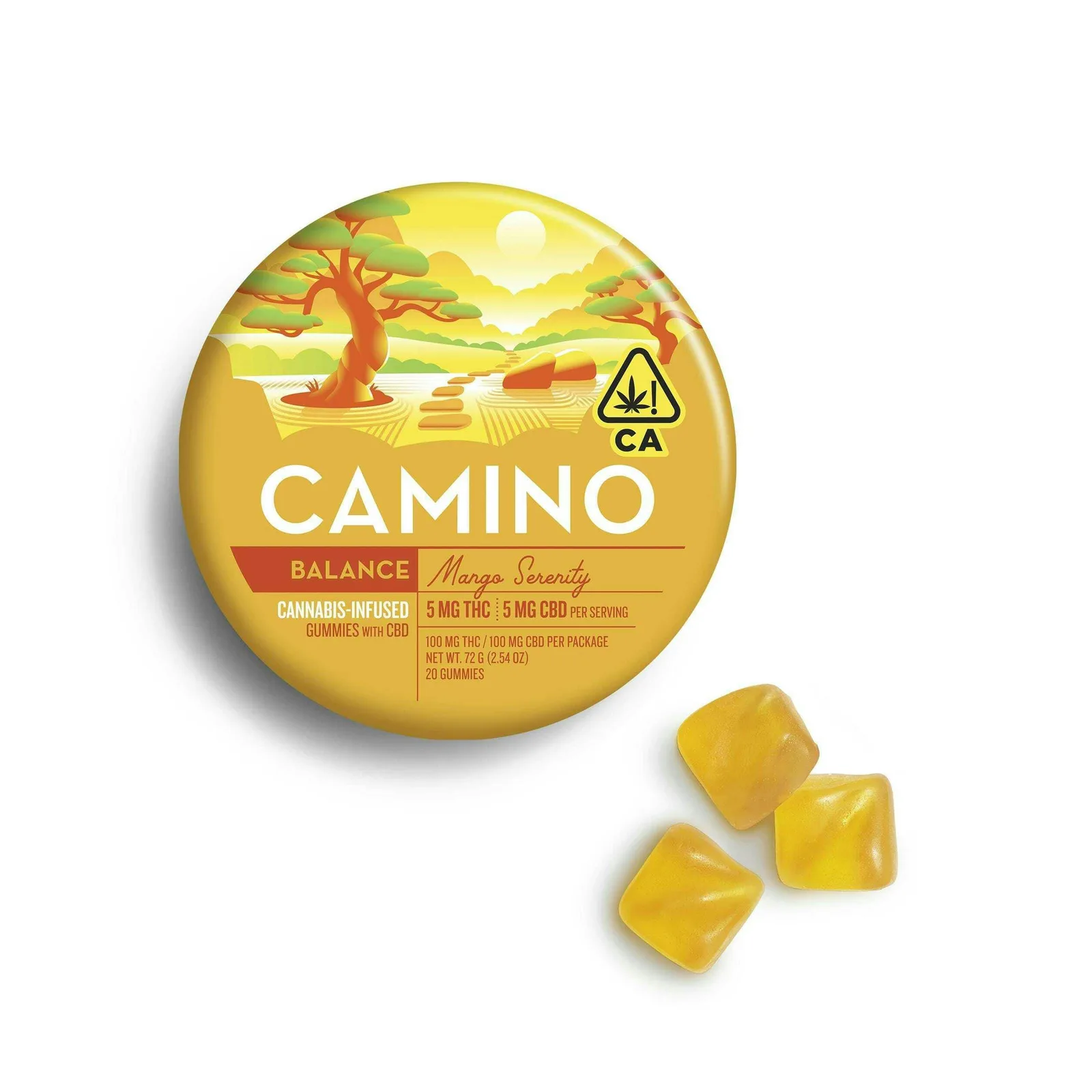 Camino Mango Serenity CBD 1:1 Balance Gummies