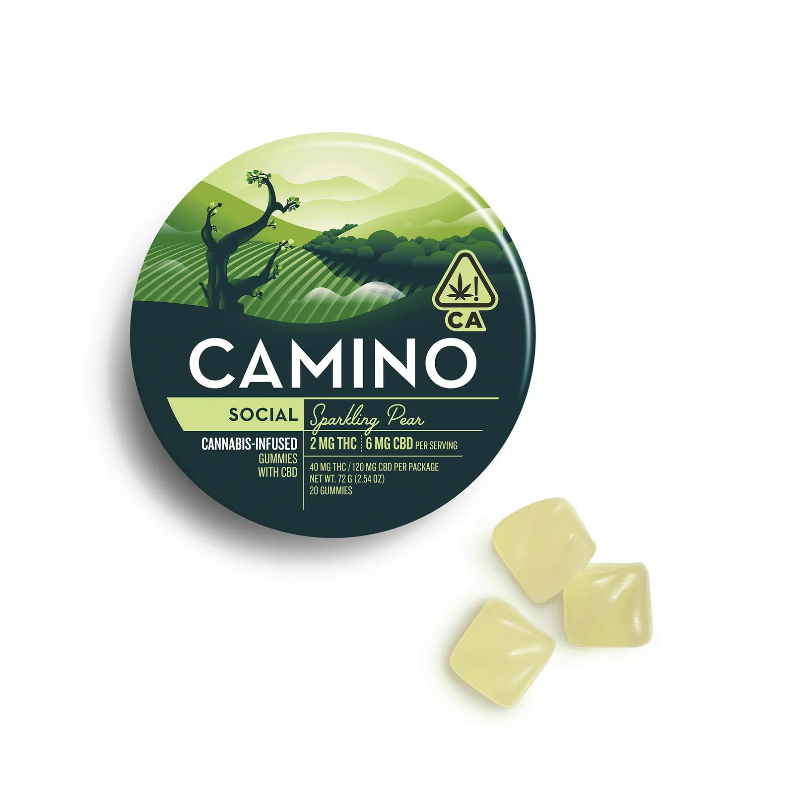 CAMINO SPARKLING PEAR 40MG THC 120 MG CBD