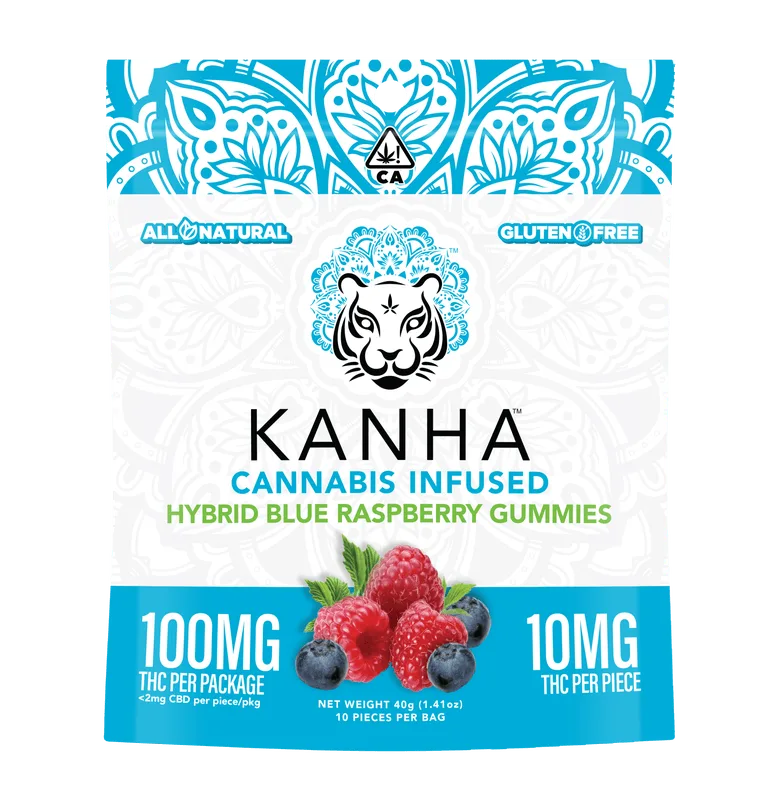 Kanha Gummies Blue Raspberry 100mg