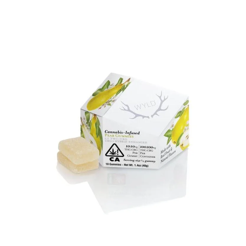 WYLD: PEAR 1:1 CBG 200MG 10 PACK