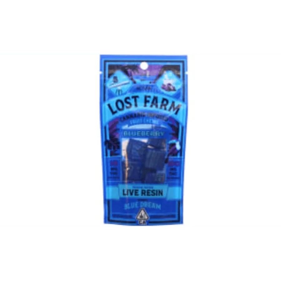 LOST FARMS - BLUEBERRY LIVE RESIN CHEWS 100 MG
