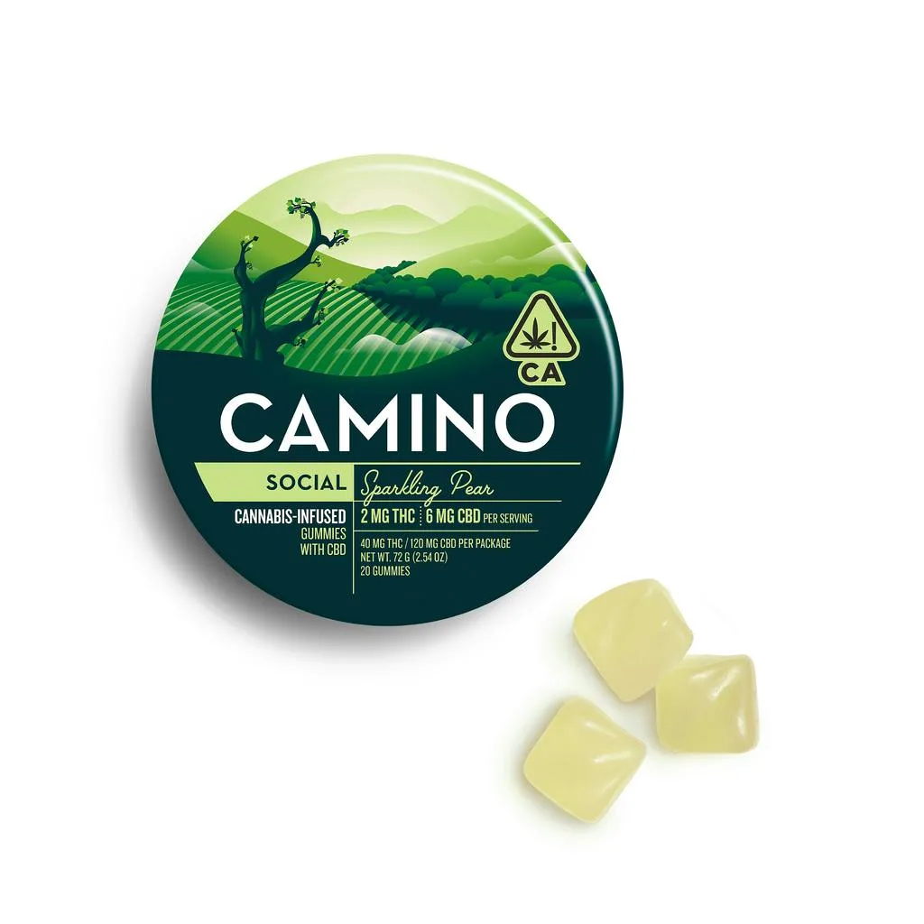 CAMINO - RATIO GUMMIES - SPARKLING PEAR CBD 1:3 100MG