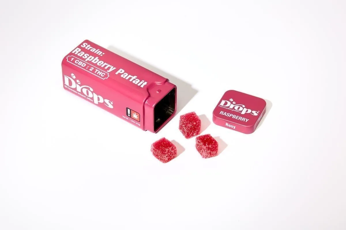 Drops - X Raspberry -20pk - 20pk 1:2 CBD/THC