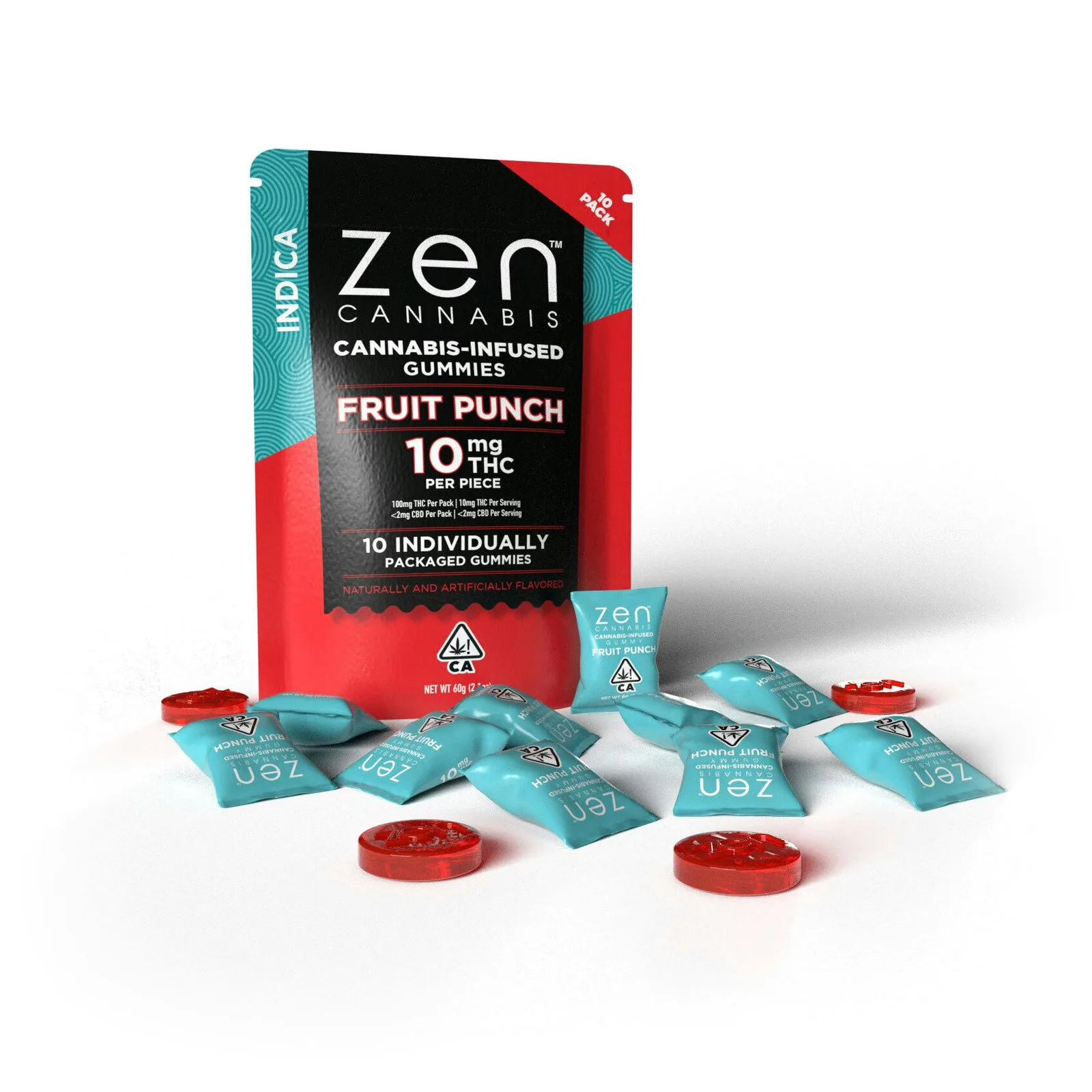 ZEN - FRUIT PUNCH INDICA 100MG GUMMIES