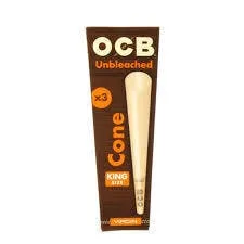 OCB - UNBLEACHED - KING SIZE CONE - 3 PACK