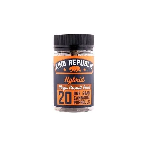 KIND REPUBLIC: HYBRID MEGA 20G PREROLL 20 PACK