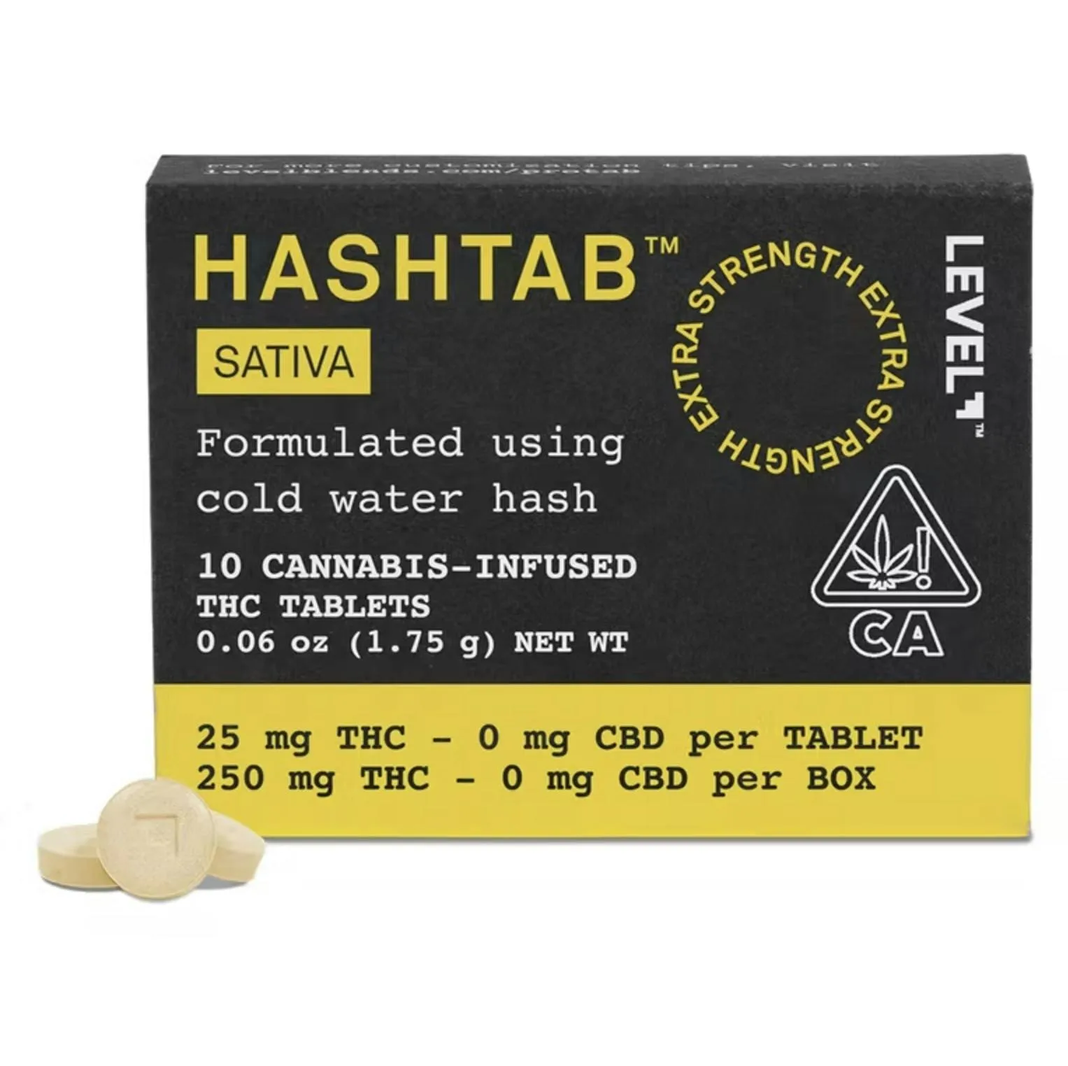 Level Hashtab - Sativa 10pk 250mg