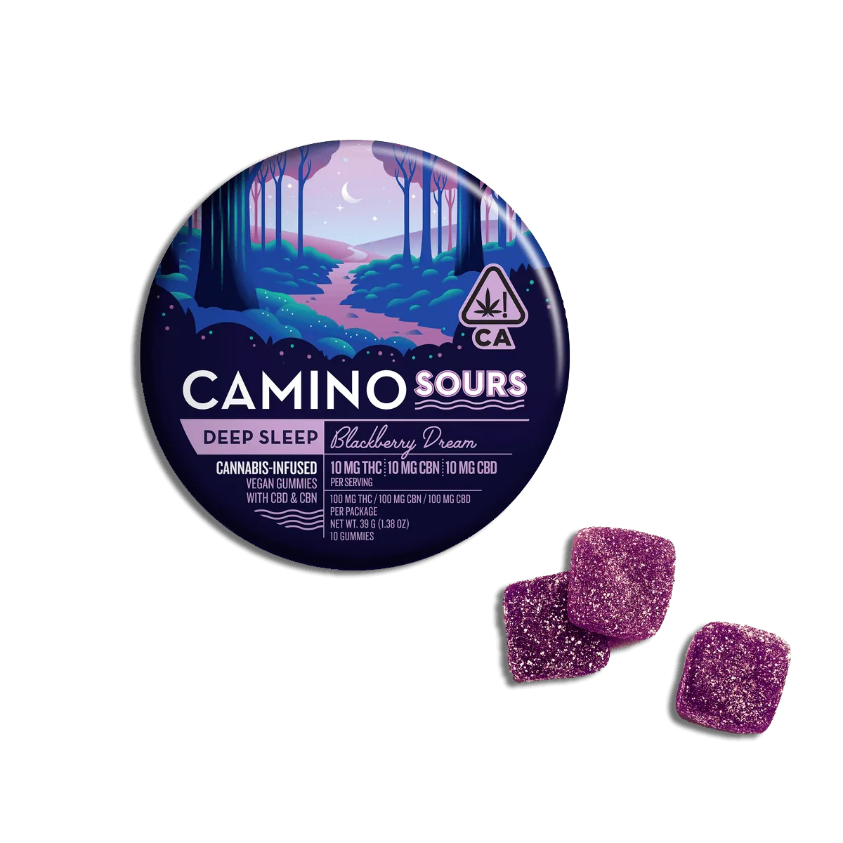 Sours Blackberry Dream - CBN:CBD:THC - 1:1:1 - 100mg - pcs