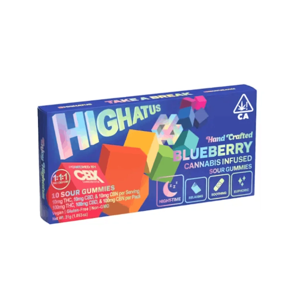 Cannabiotix (CBX) - Blueberry Sour Gummies Highatus 1:1:1 THC:CBD:CBN