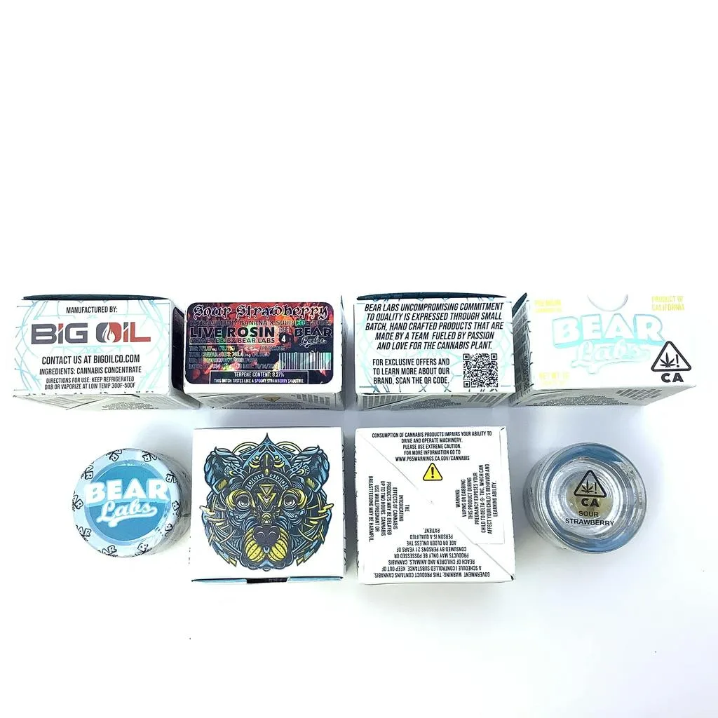 BEAR LABS - T4 LIVE ROSIN - SOUR STRAWBERRY 1G