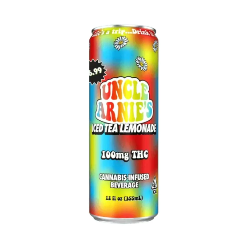 100mg THC Iced Tea Lemonade (12oz Can) - Uncle Arnies