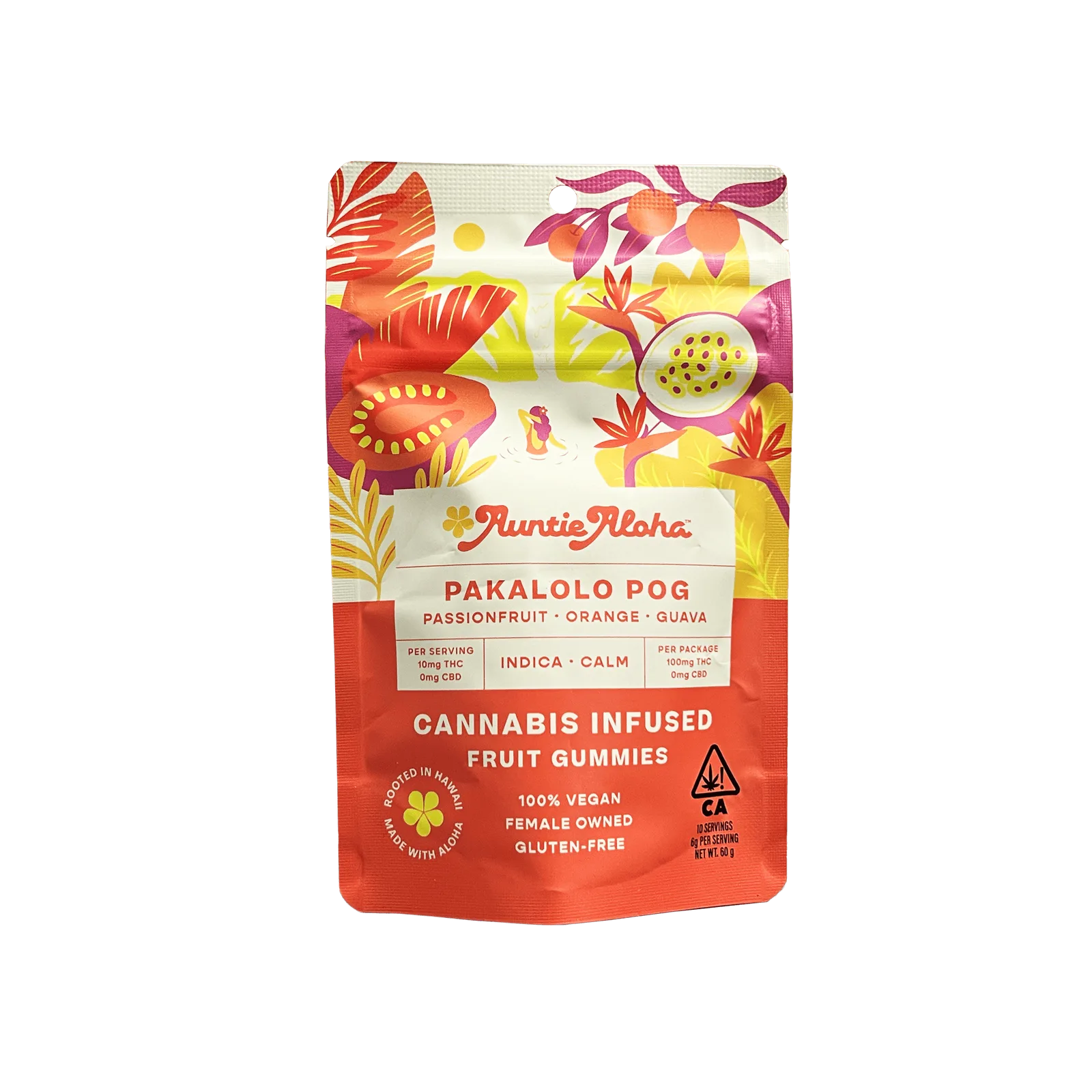 AUNTIE ALOHA - Pakalolo POG 10pk - 100mg - Edible