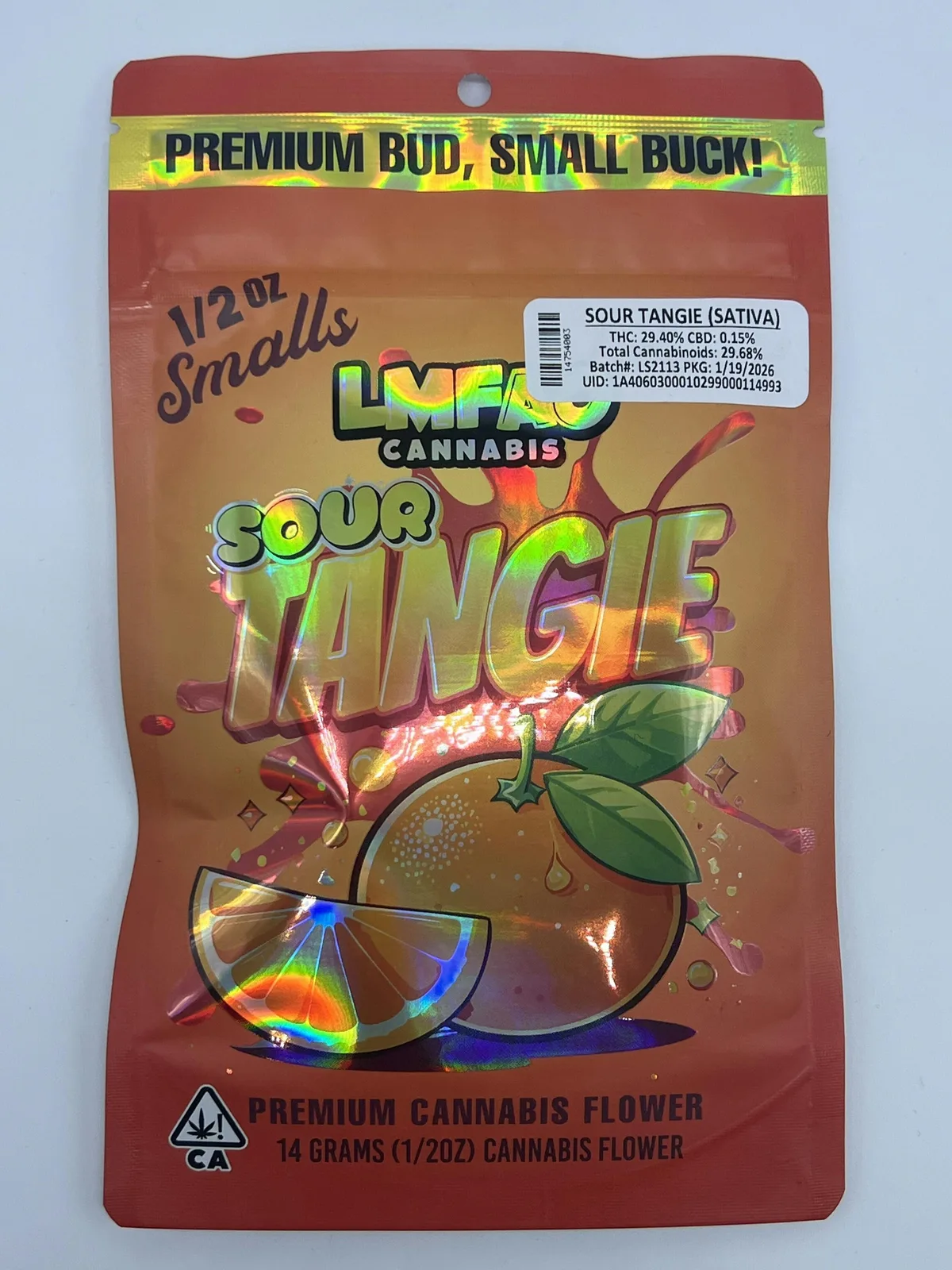 LMFAO- 14g Smalls- Sour Tangie- Sativa
