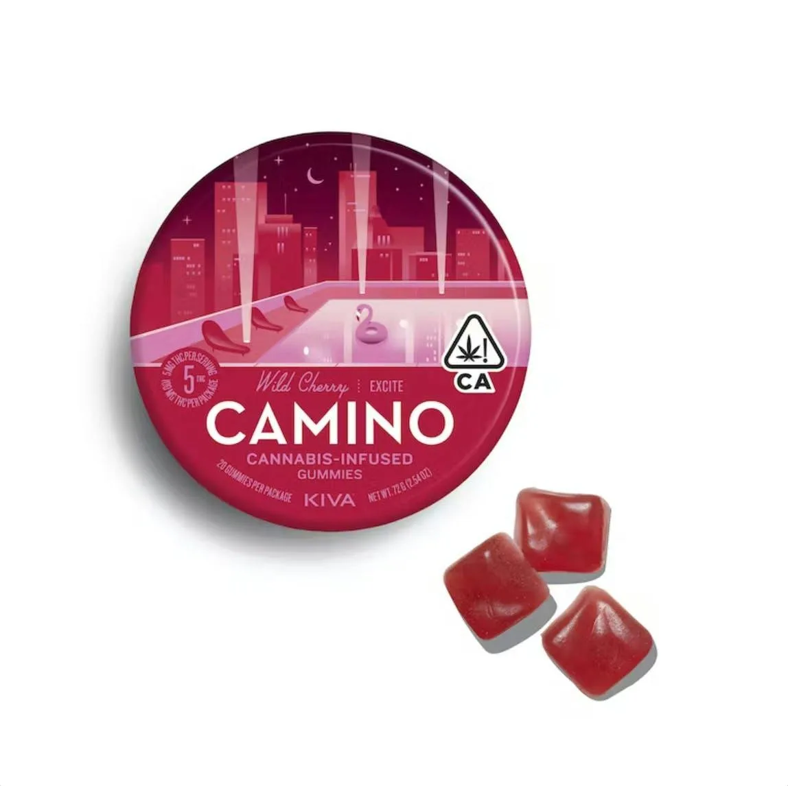 Wild Cherry CBC CBG 5:5:5 Camino Gummies 100mg