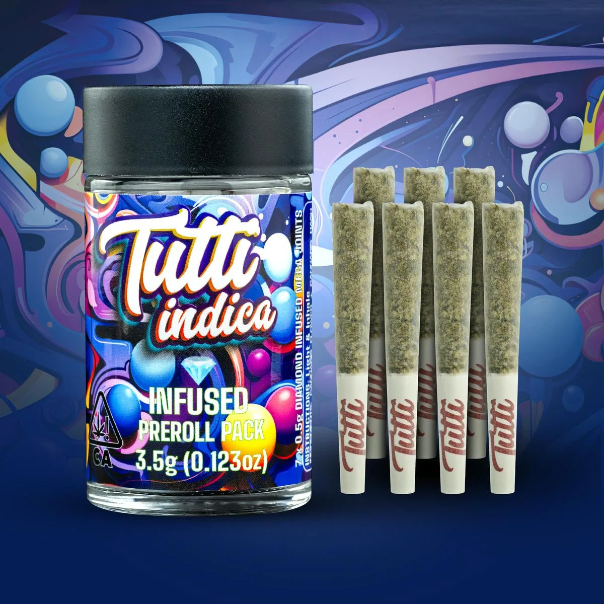 Tutti - Diamond Infused Preroll - 0.5g 7pk - Indica - Bacio