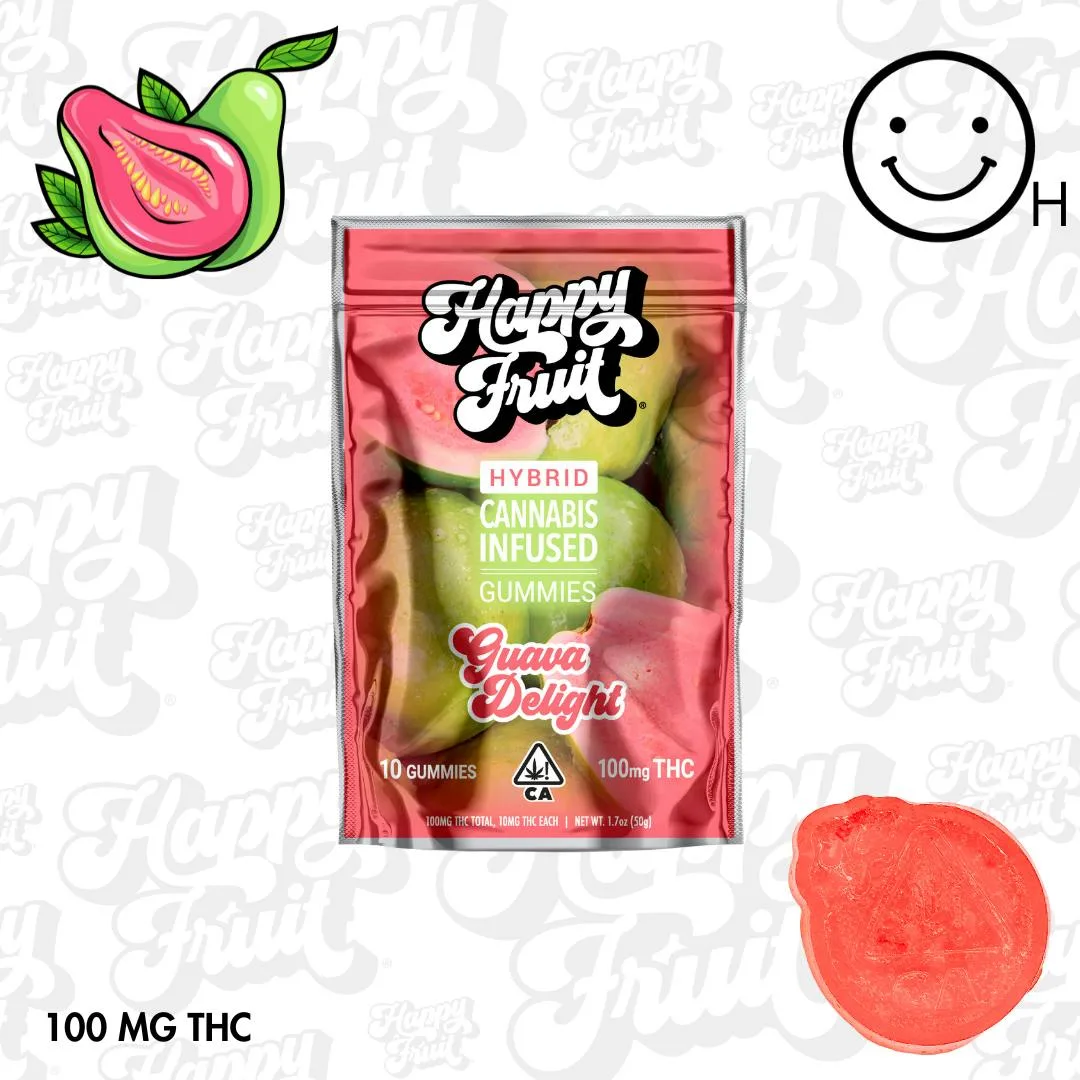 Happy Fruit Guava Delight Gummies-100mg