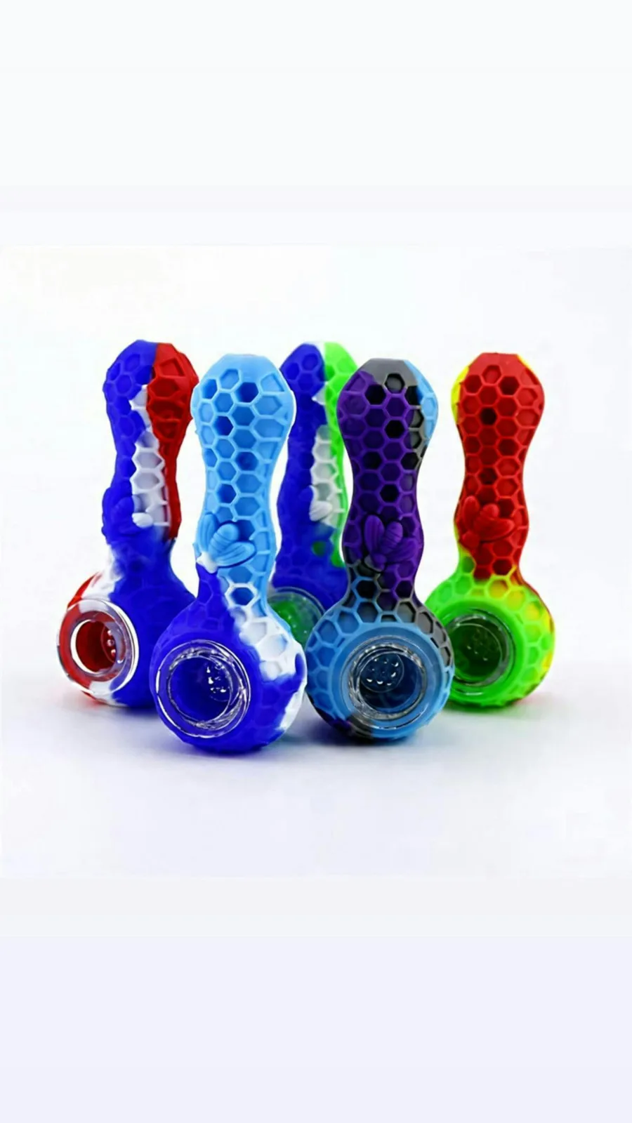 Big Eye Glass - Silicone Honey Comb Hand Pipe