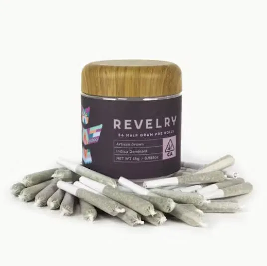 Grape Breath Indica 56 pack Prerolls (.5g each) 28g Revelry