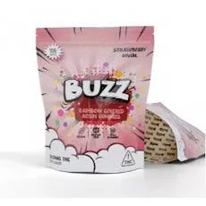 Buzz - Strawberry Swirl Solventless Rosin Gummies (100MG)