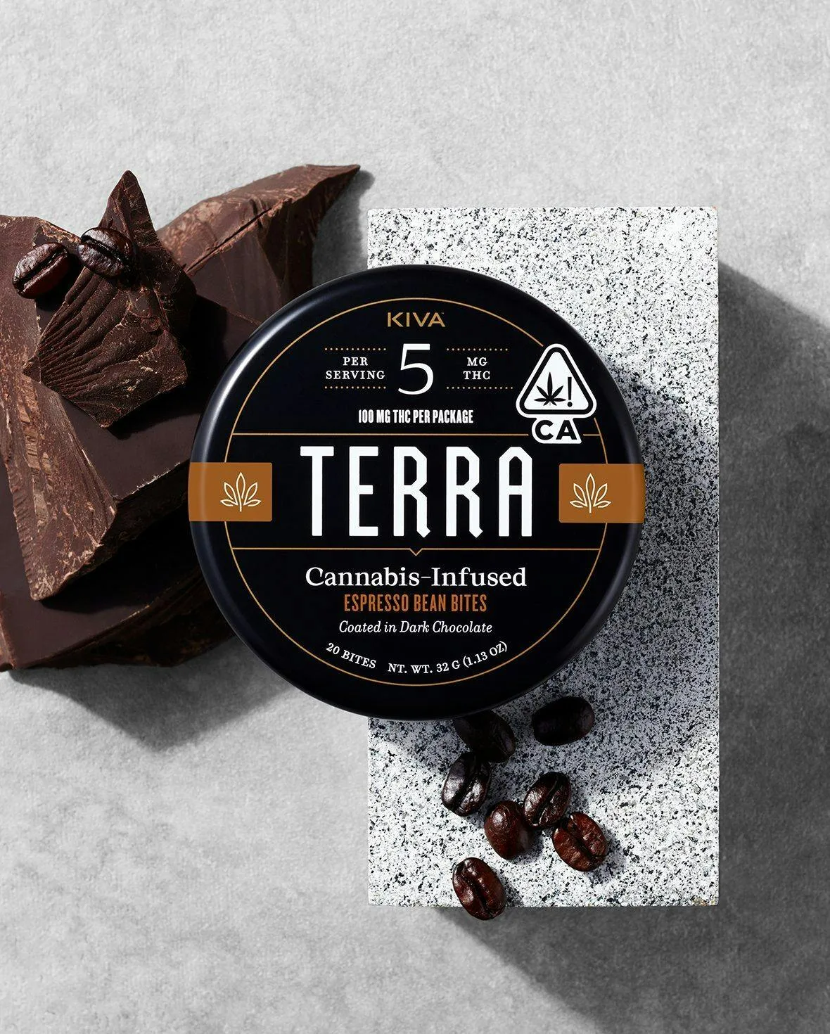 TERRA DARK CHOCOLATE ESPRESSO BITES - 100MG