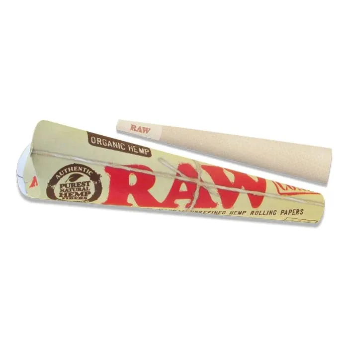 RAW Organic 1 1/4 Size Pre-Rolled Cones (6 Pack)