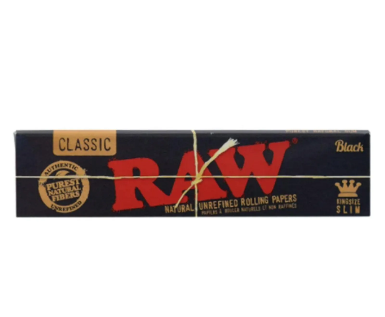 Raw Black Rolling Papers King Slim -50ct