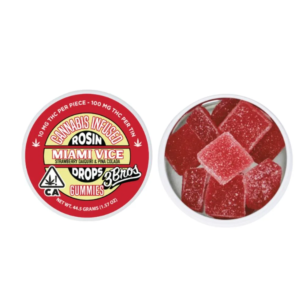 100mg THC Miami Vice Rosin Gummies (10mg - 10 pack) - 3 Bros
