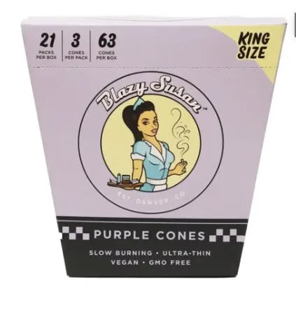 Purple Pre Rolled Cones I KIng Size I