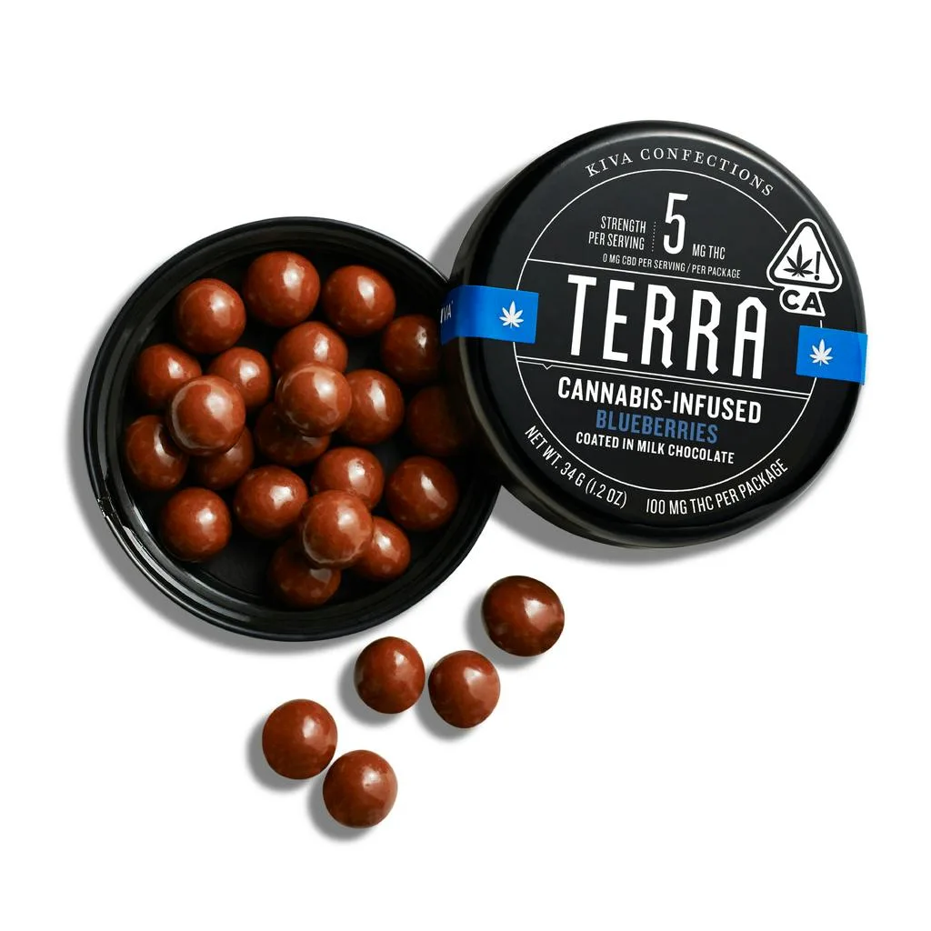 KIVA - TERRA BITES - BLUEBERRY 100MG