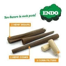 ENDO Organic Hemp Wrap & Cones Triple Double 4pk
