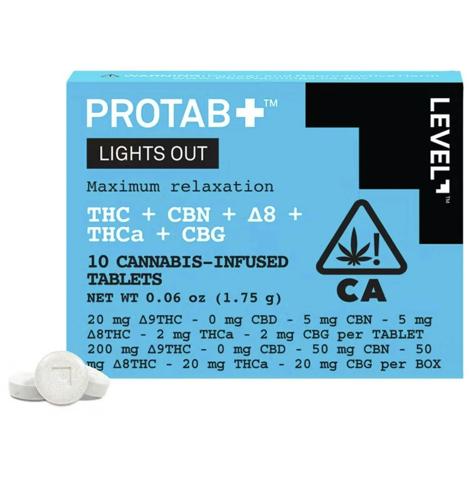 Level Protab + Lights Out 10pk 370mg
