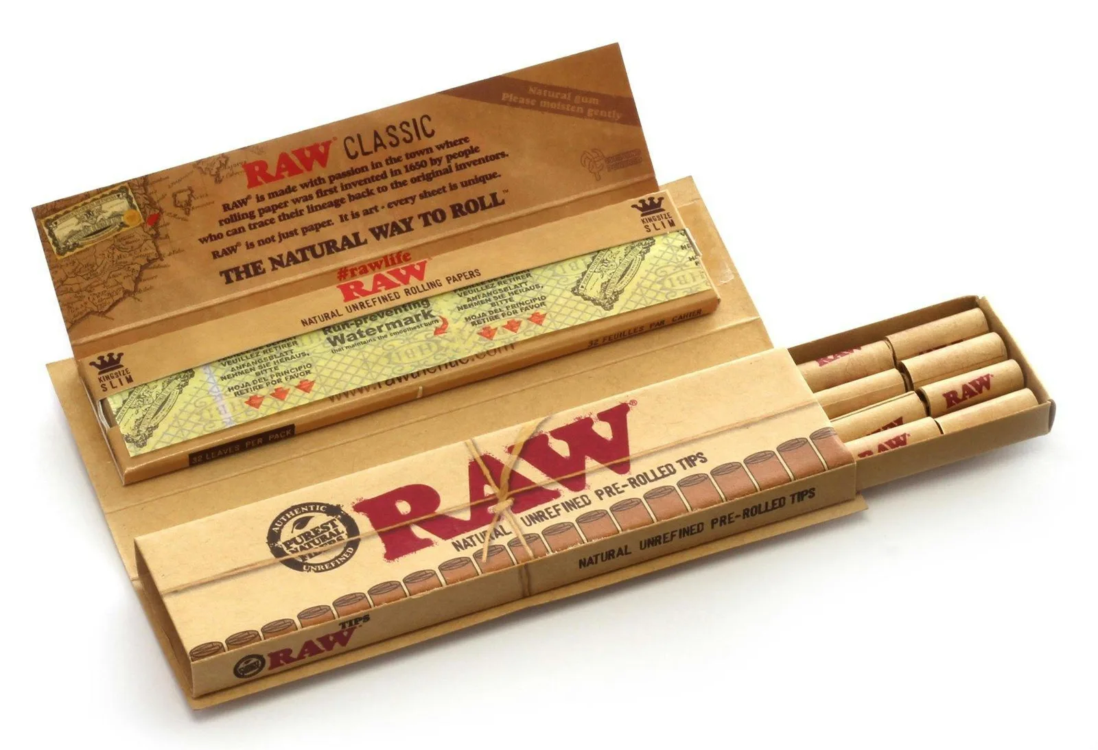 RAW Masterpiece King Size Slim + Pre-Rolled Tips