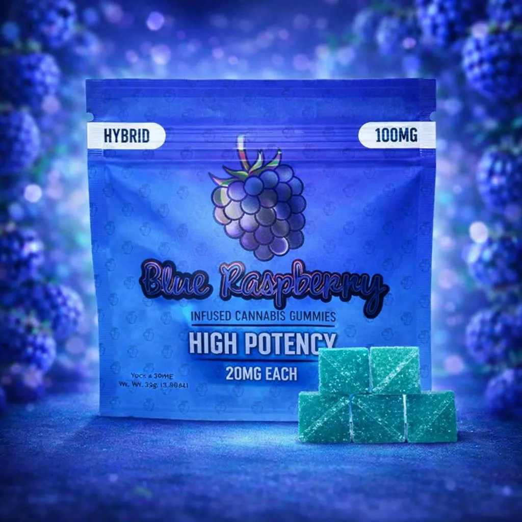 100mg MAS Gummies - Blue Raspberry 5x20mg