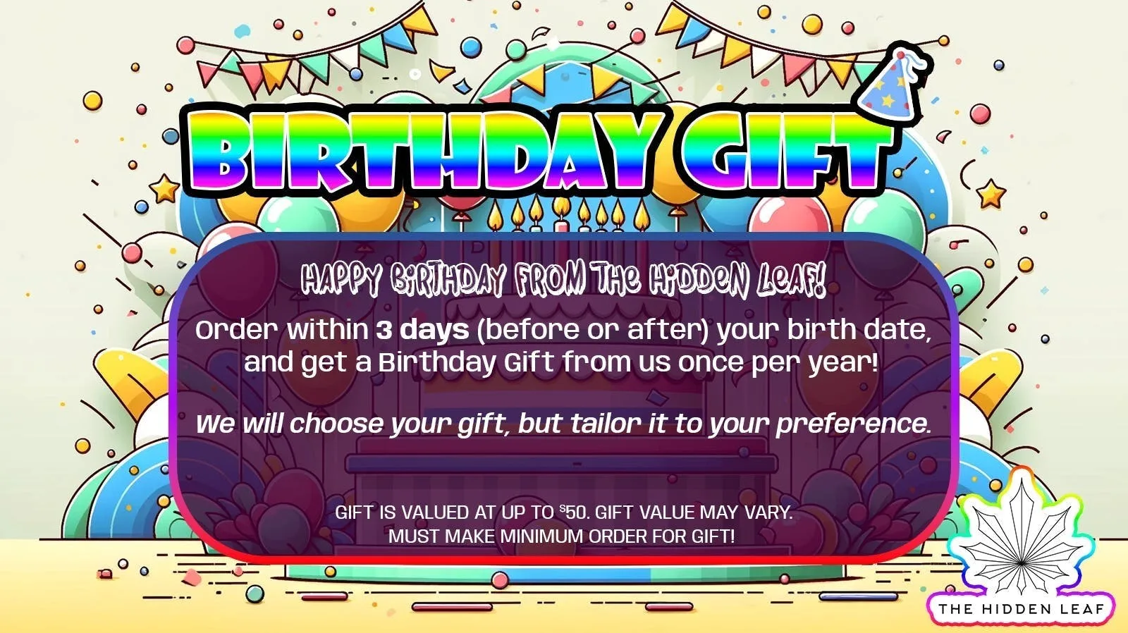 BIRTHDAY GIFT! *$50 VALUE*