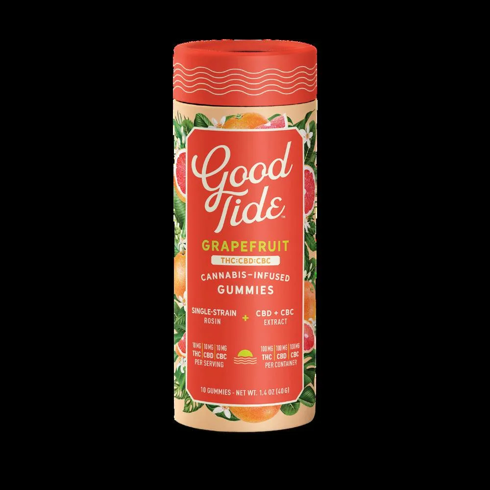 Good Tide - Grapefruit 1:1:1 Solventless Gummies (100MG)