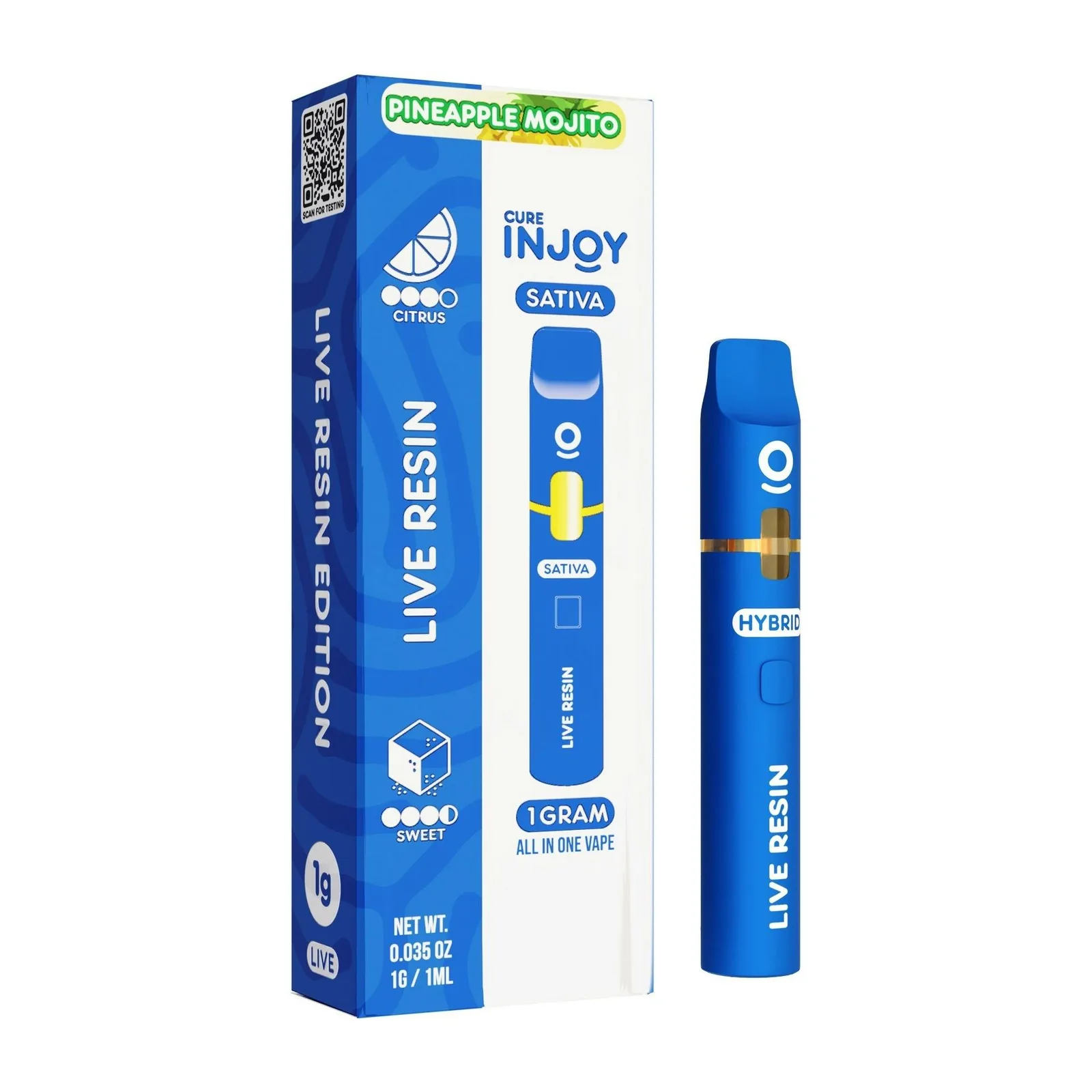 Cure Injoy- Pineapple Mojito Live Resin AIO 1g (S)