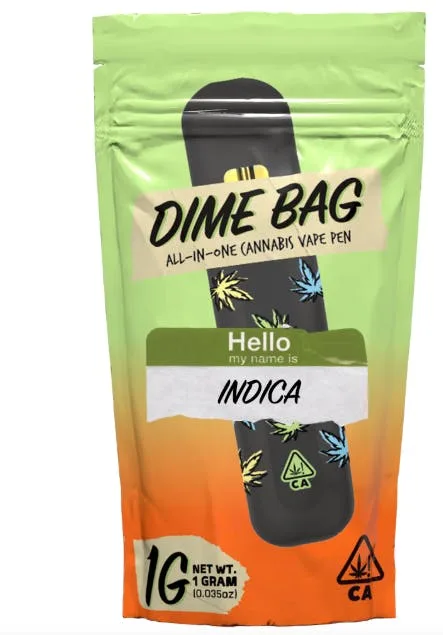 Dime Bag 1g AIO Vape Pen • Purple Punch