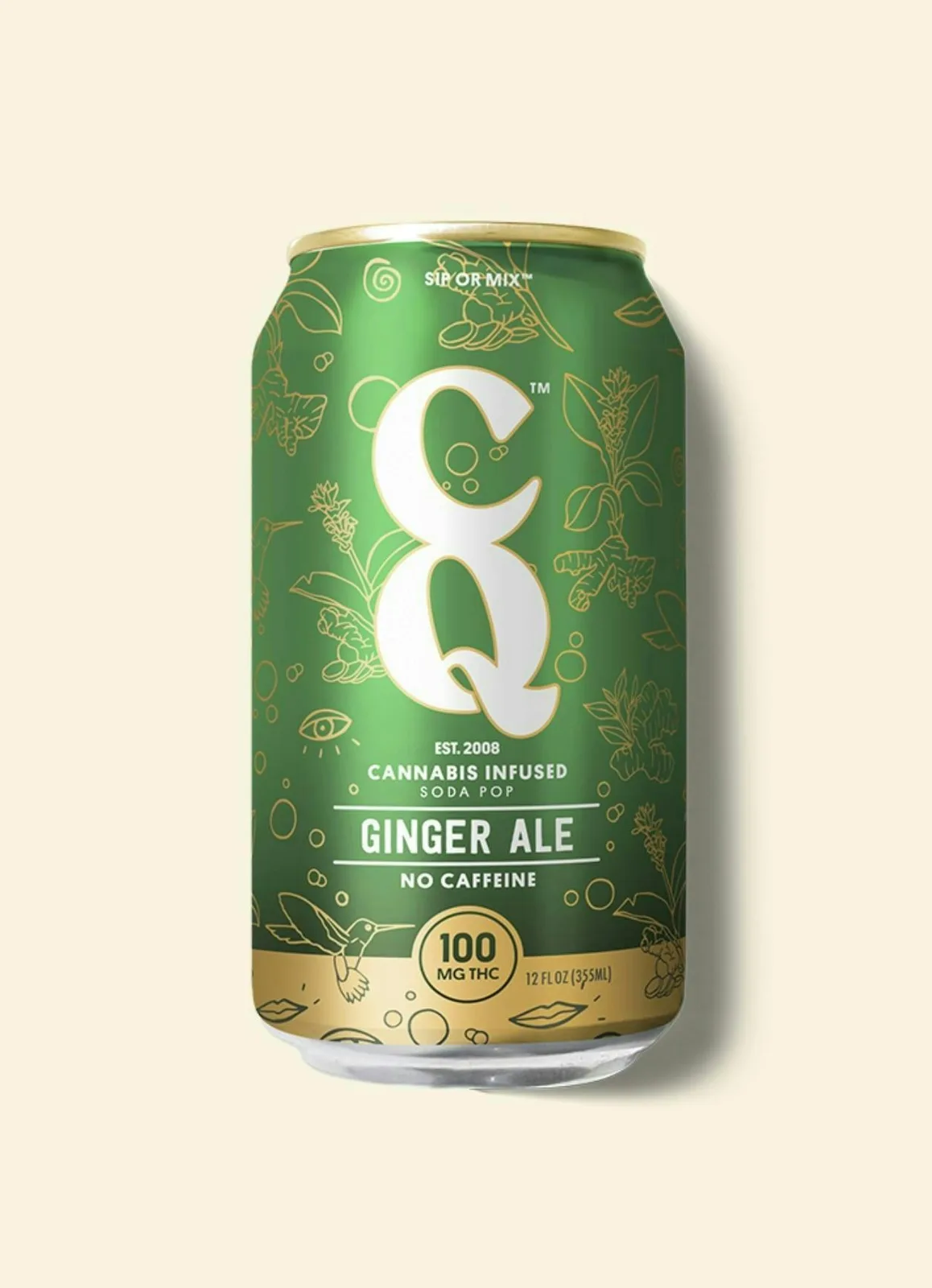 CQ - Ginger Ale SINGLE UNIT 100mg 12oz