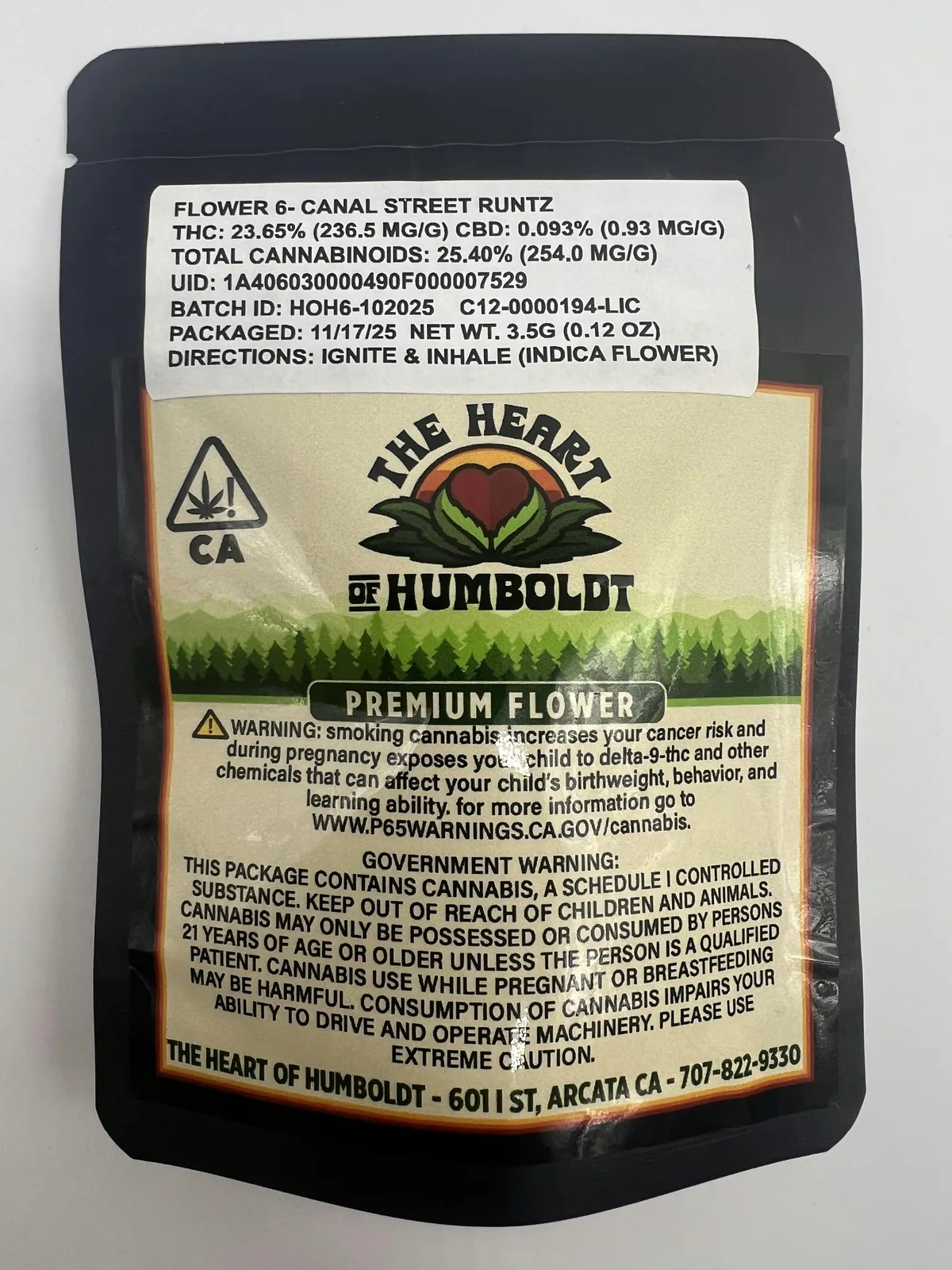 Canal Street Runtz 1/8th Flower by Heart of Humboldt