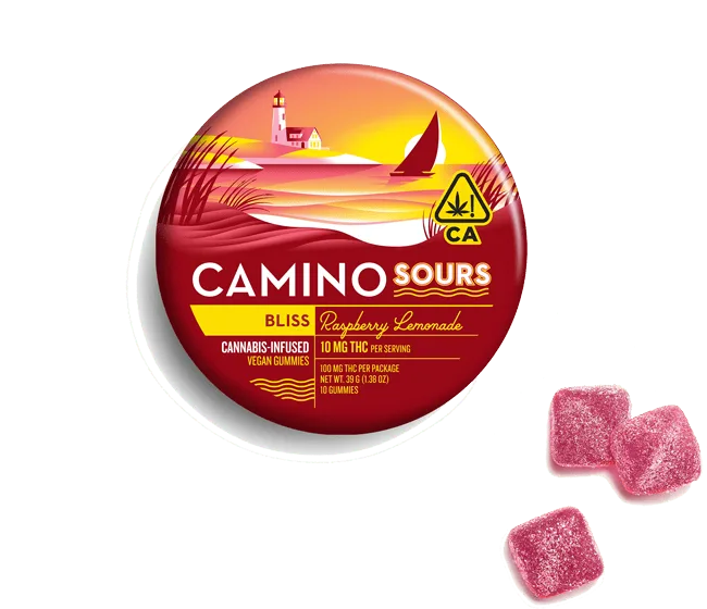 RASPBERRY LEMONADE "BLISS" SOUR CAMINO GUMMIES 100MG