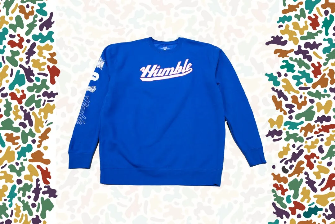(S) Blue "Humble" Pull Over Sweater