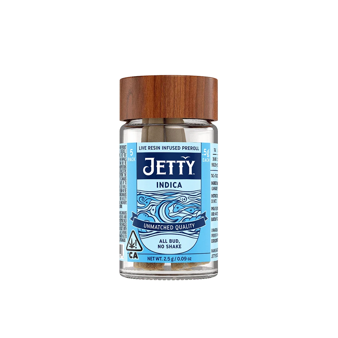 Jetty - GMO x GMO (I) Prerolls LR 2.5g - 5pk Jar - 2.5 Gram