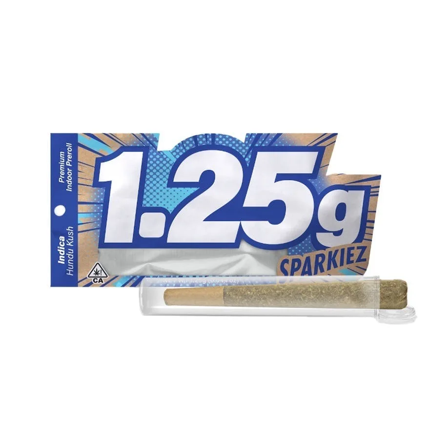 Sparkiez- Bubba Kush Single Preroll 1.25g (I)