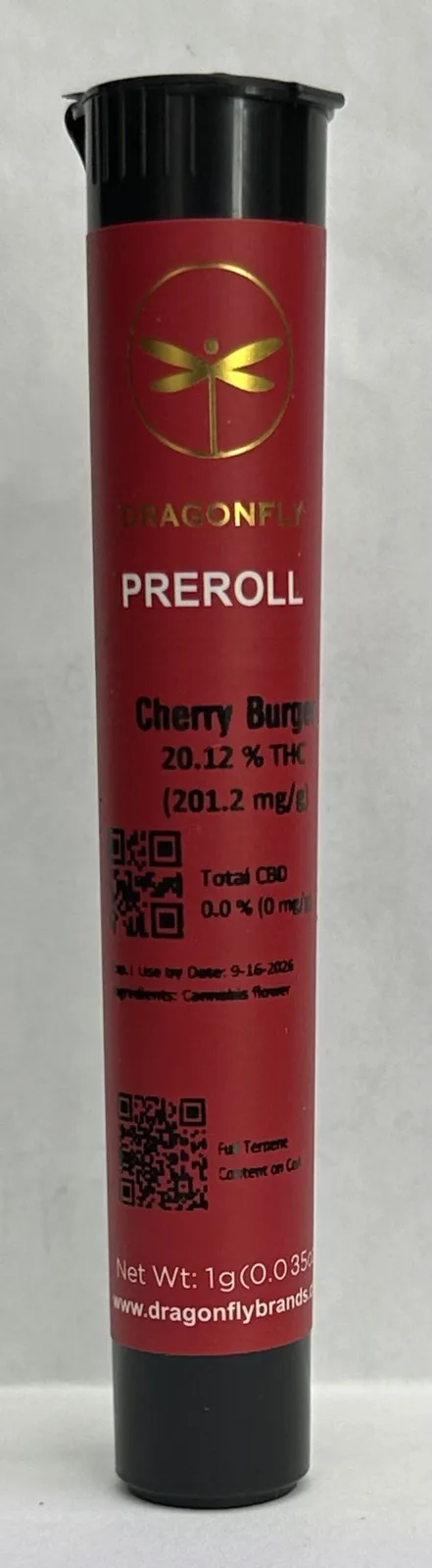 DRAGONFLY - CHERRY BURGER - 1G PREROLL